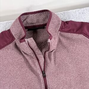 Under Armour Men's Maroon Red 1/4 zip Pullover Fleece Kangaroo Pocket Size XL